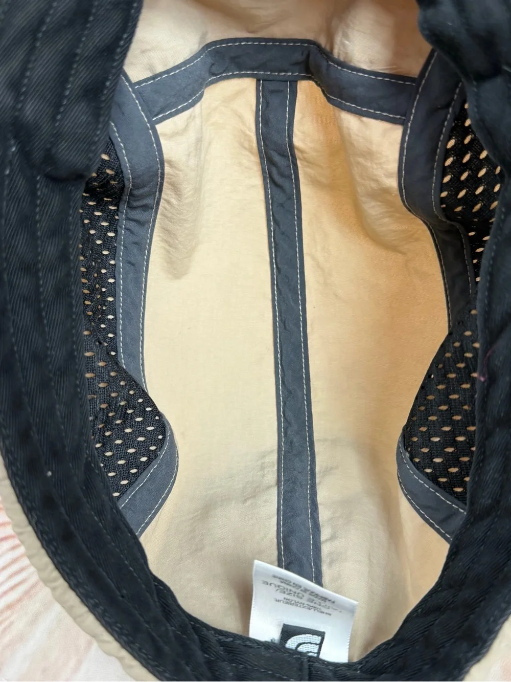 The North Face Beige and Black hat